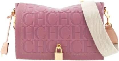 Carolina Herrera Afgesloten Crossbody Tas in Roze