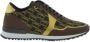 Carolina Herrera Bruin en Goud Canvas Runner Sneakers Multicolor Dames - Thumbnail 1