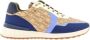 Carolina Herrera Canvas Beige en Navy Blue Sneakers - Thumbnail 1