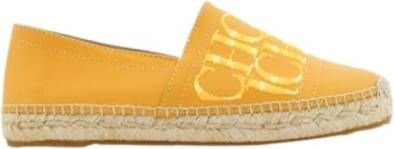 Carolina Herrera Geborduurde leren espadrilles