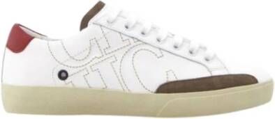 Carolina Herrera Leren Sneakers met Initialen en Contrasterende Hiel