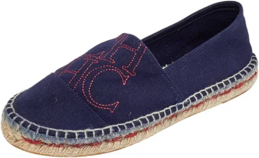 Carolina Herrera Pre-owned Canvas espadrilles Blue Dames