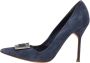 Carolina Herrera Pre-owned Suede heels Blue Dames - Thumbnail 1