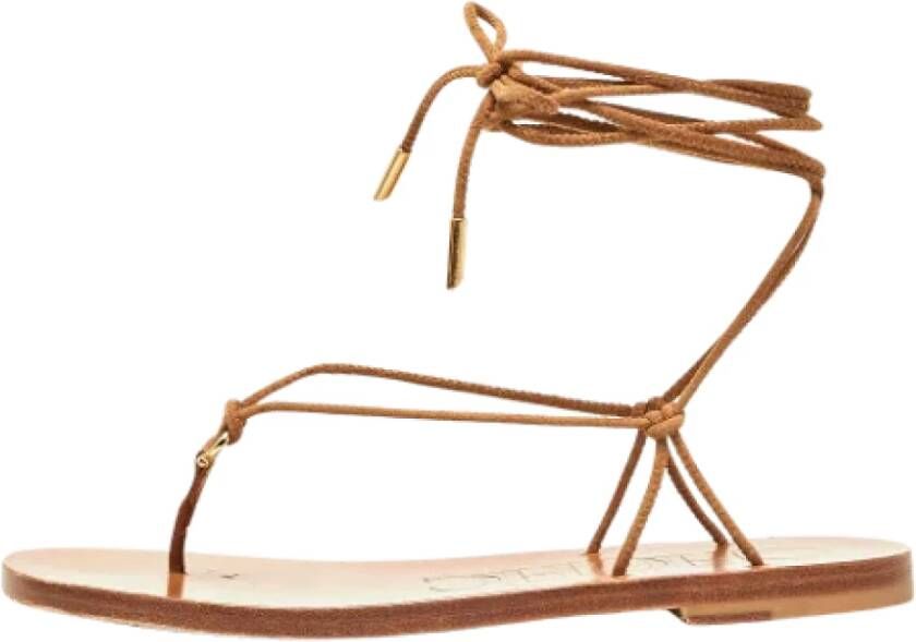 Carolina Herrera Pre-owned Suede sandals Brown Dames