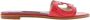 Carolina Herrera Rode Krokodil Initialen Insignia Sandalen - Thumbnail 1