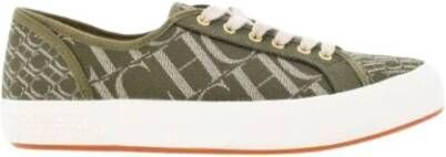 Carolina Herrera Leren Sneakers met Canvas Print