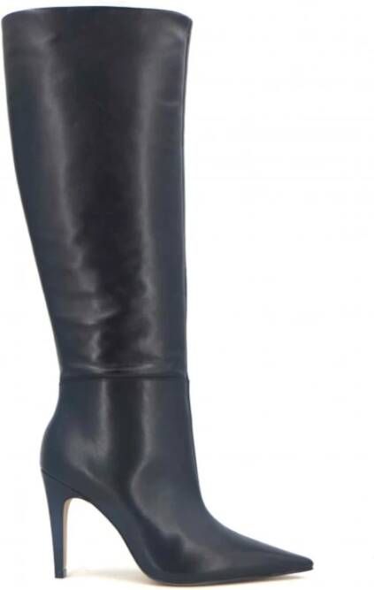 Carrano Leren kniehoge laarzen met 95mm hak Black Dames