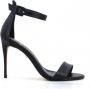 Carrano Leren Sandalen Taupe Enkelband Black Dames - Thumbnail 1