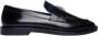 Carrano Zwarte leren logo platte schoenen Black Dames - Thumbnail 1