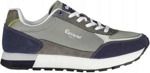 Carrera Grijze Polyester Sneaker met Veters en Logo Gray Heren