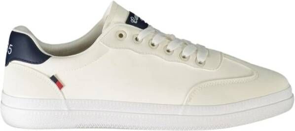 Carrera Witte polyester sportsneakers met veters contrastdetails logo White Heren