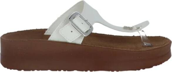 Carrera Witte Teenslipper met Gesp Sluiting White Dames