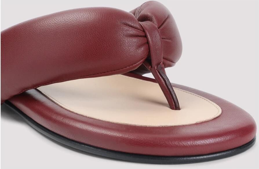 Carven Leren Sandalen - Foto 2