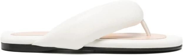 Carven Leren Slippers