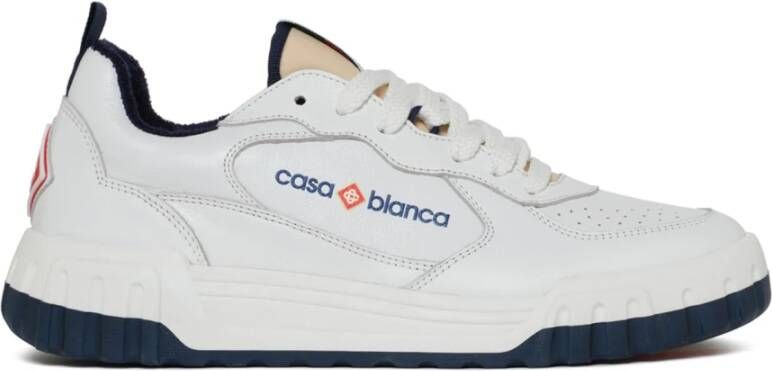 Casablanca Blauwe Lage Top Sneakers White Dames