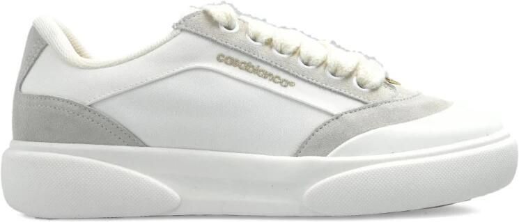Casablanca Witte Leren Sneakers Ronde Neus