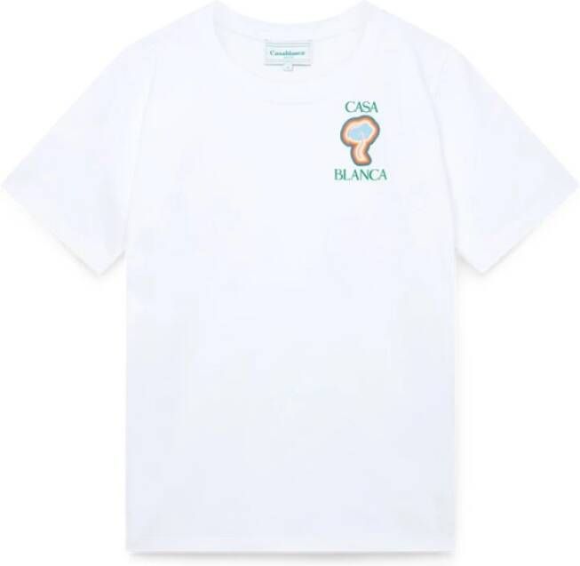 Casablanca Regenboog Paddestoel T-Shirt Wit