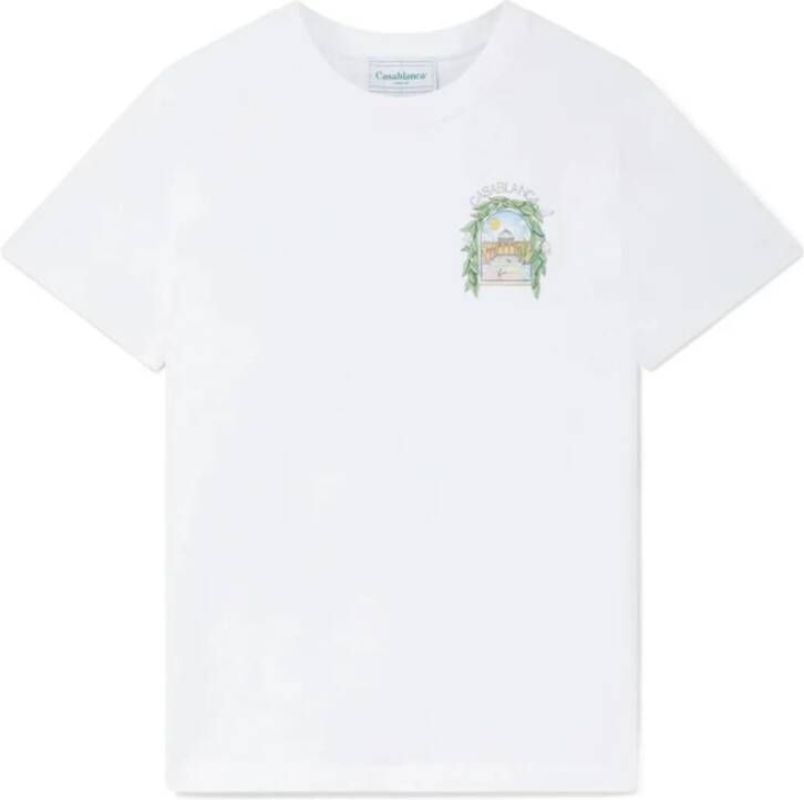 Casablanca Tennisboog Wit T-shirt