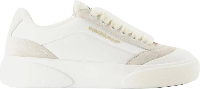 Casablanca Witte Leren Sneakers Ronde Neus