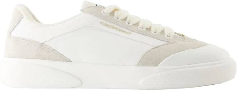 Casablanca Witte Leren Sneakers Ronde Neus
