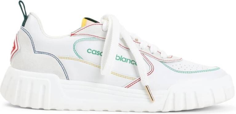 Casablanca Witte Leren Sneakers Stijlvol Comfort White Heren