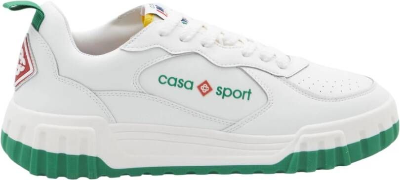 Casablanca Witte Leren Tennisschoenen White Heren