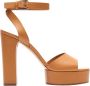 Casadei Betty Leren Plateausandalen - Thumbnail 1