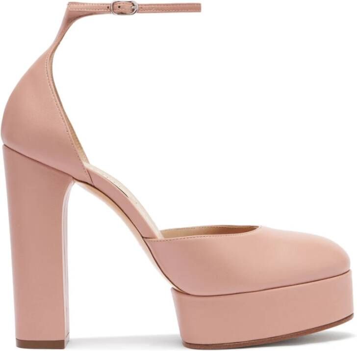 Casadei Betty Slingback Leren Platform Schoen Pink Dames