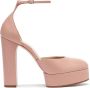 Casadei Betty Slingback Leren Platform Schoen Pink Dames - Thumbnail 1