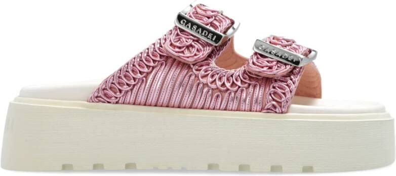 Casadei Birky platform slides Pink Dames