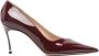 Casadei Bordeaux Rood Lakleer Stiletto Hak Red Dames - Thumbnail 7
