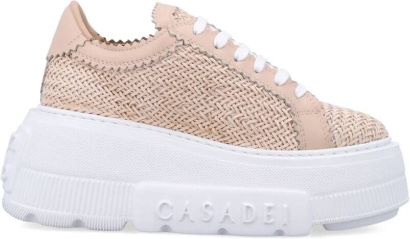 Casadei Braided Platform Sneakers Hanoi Pink