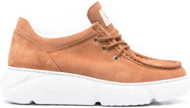 Casadei Bruin Leren Stijlvolle Sneakers voor Vrouwen Brown Dames