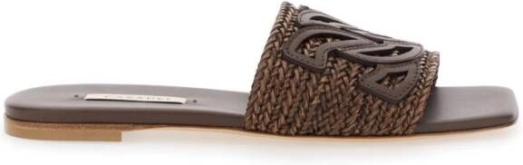 Casadei Bruine Platte Sandalen