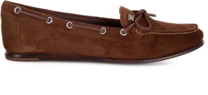 Casadei Bruine Suède Loafers