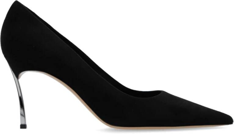 Casadei Camoscio hakken Black Dames