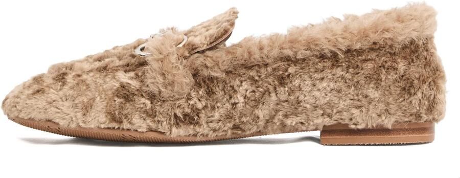 Casadei Beige Faux Fur Moccasins - Foto 2