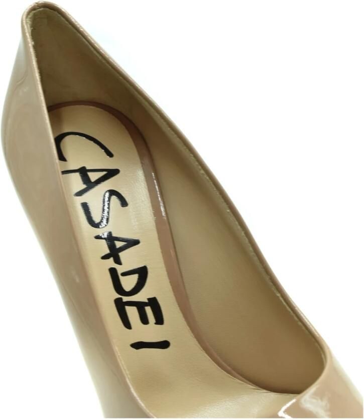 Casadei Nude Patent Decollette Hakken Pink Dames