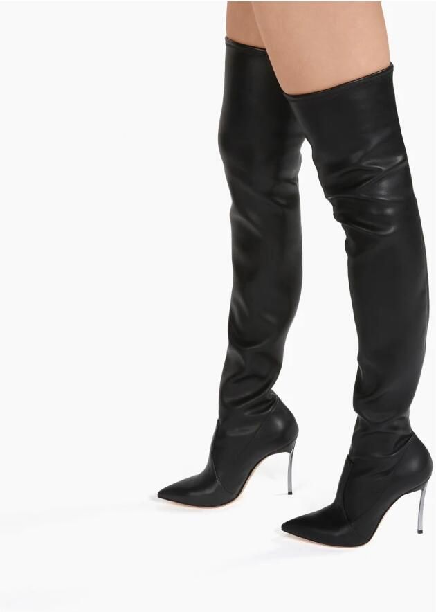 Casadei Zwarte Blade Overknee Laarzen Black Dames - Foto 3