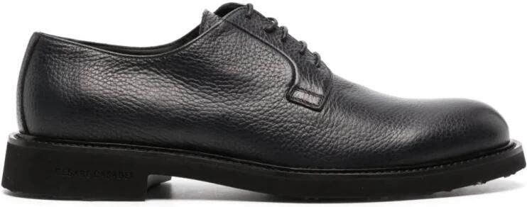 Casadei Blauwe Leren Formele Platte Schoen