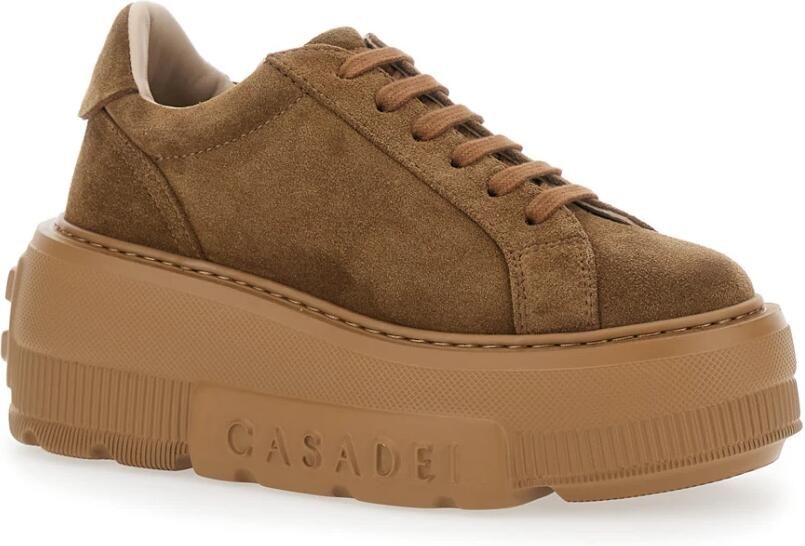 Casadei Zwarte Leren Sneakers voor Vrouwen