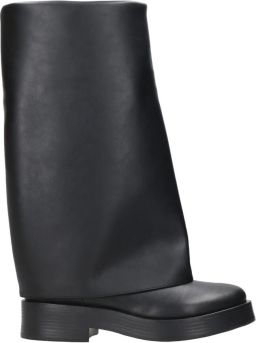 Casadei Zwarte enkellaarzen gelaagd ontwerp Black Dames