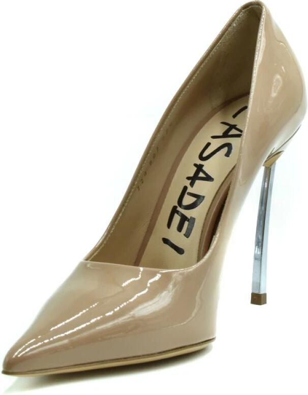 Casadei Nude Patent Decollette Hakken Pink Dames - Foto 5