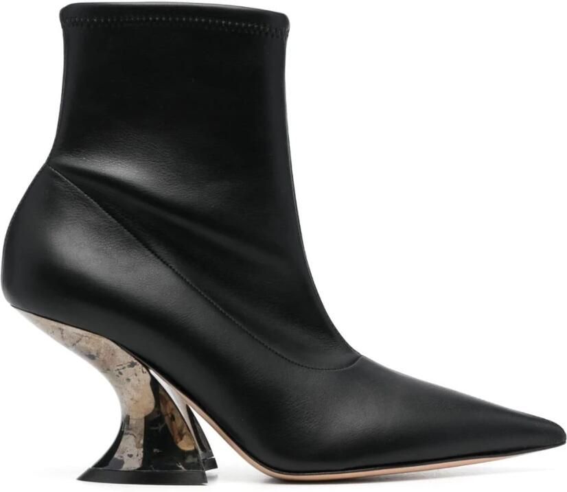 Casadei Boots Stivaletto Elodie Pelle Nera in zwart