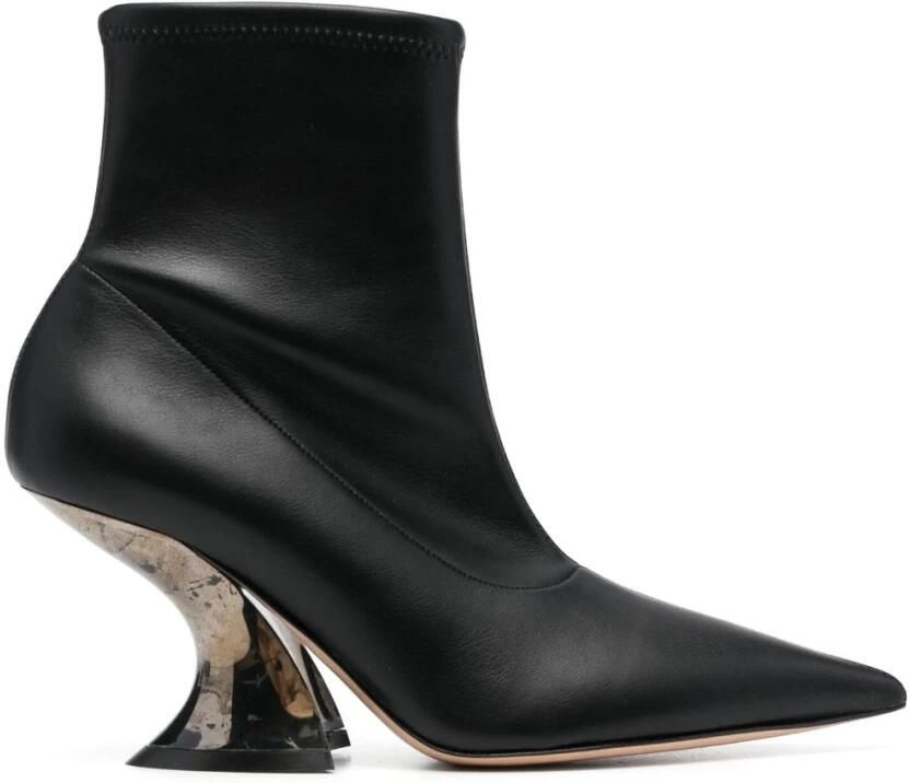 Casadei Boots Stivaletto Elodie Pelle Nera in zwart