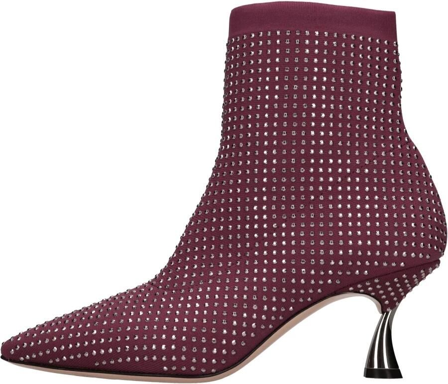Casadei Enkelboots van stof en strass
