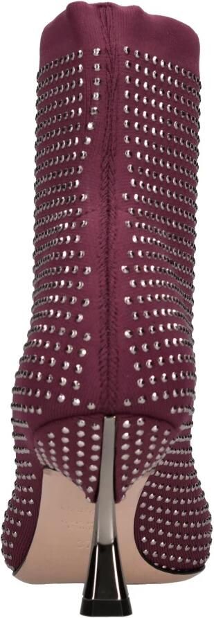 Casadei Enkelboots van stof en strass - Foto 5