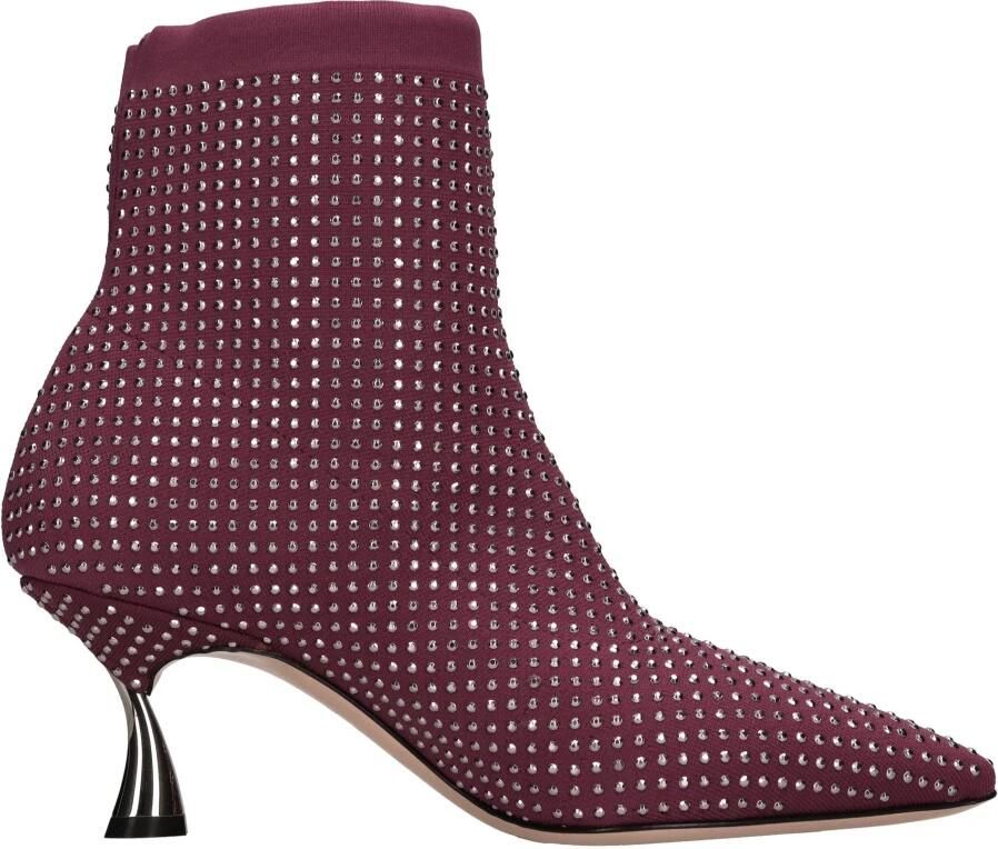 Casadei Enkelboots van stof en strass - Foto 2