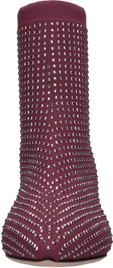 Casadei Enkelboots van stof en strass - Foto 3