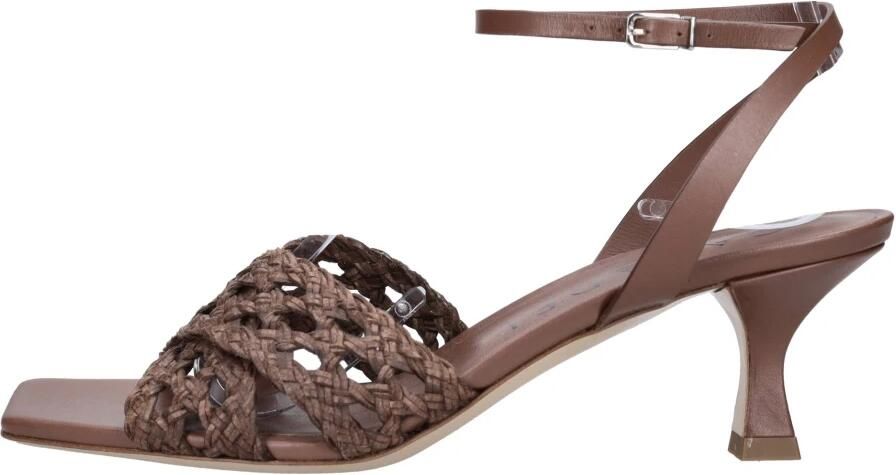 Casadei Gevlochten leren sandalen met hak